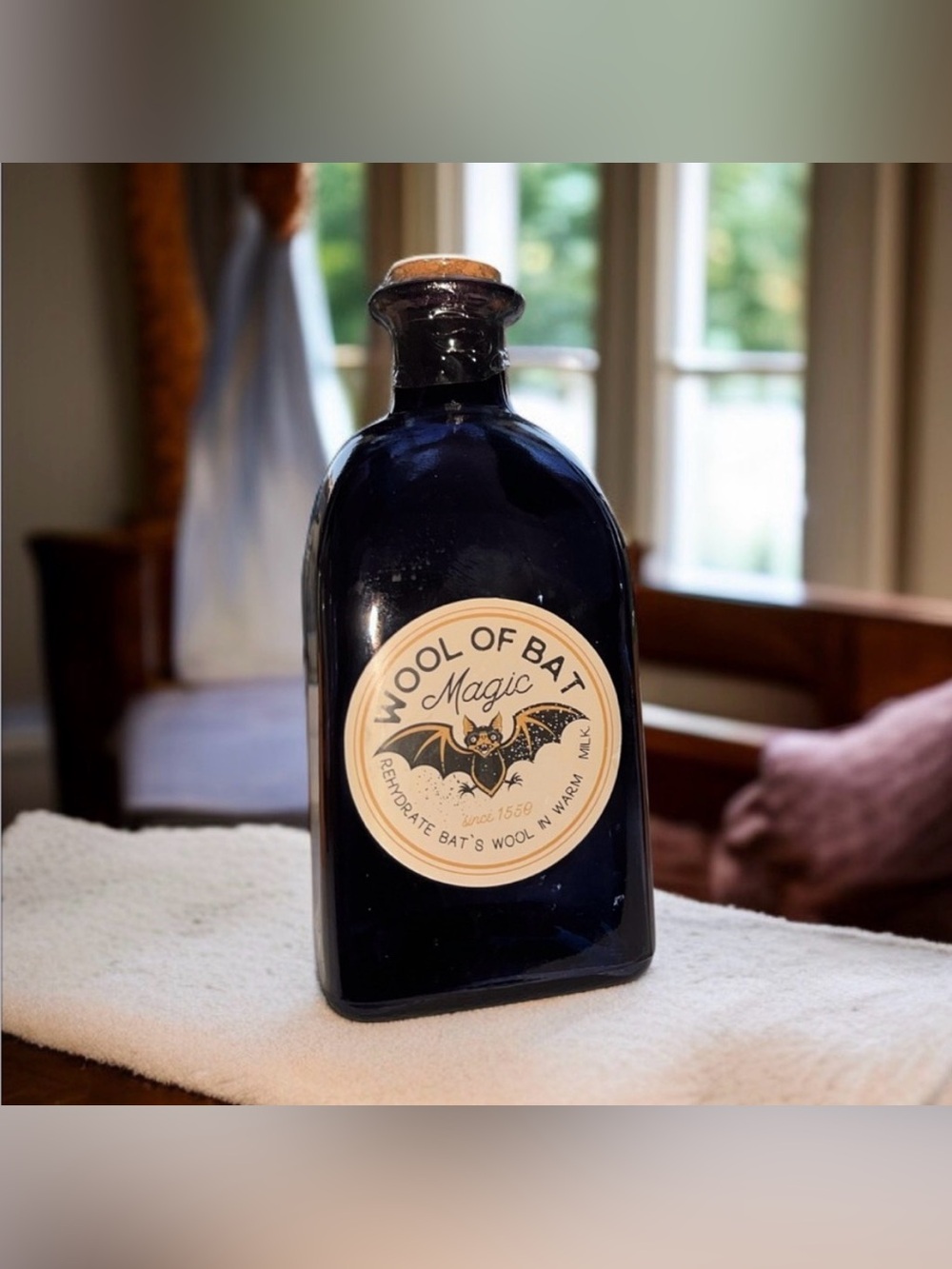Wool Of Bat Glass Bottle - Decorative Apothecary Bottle